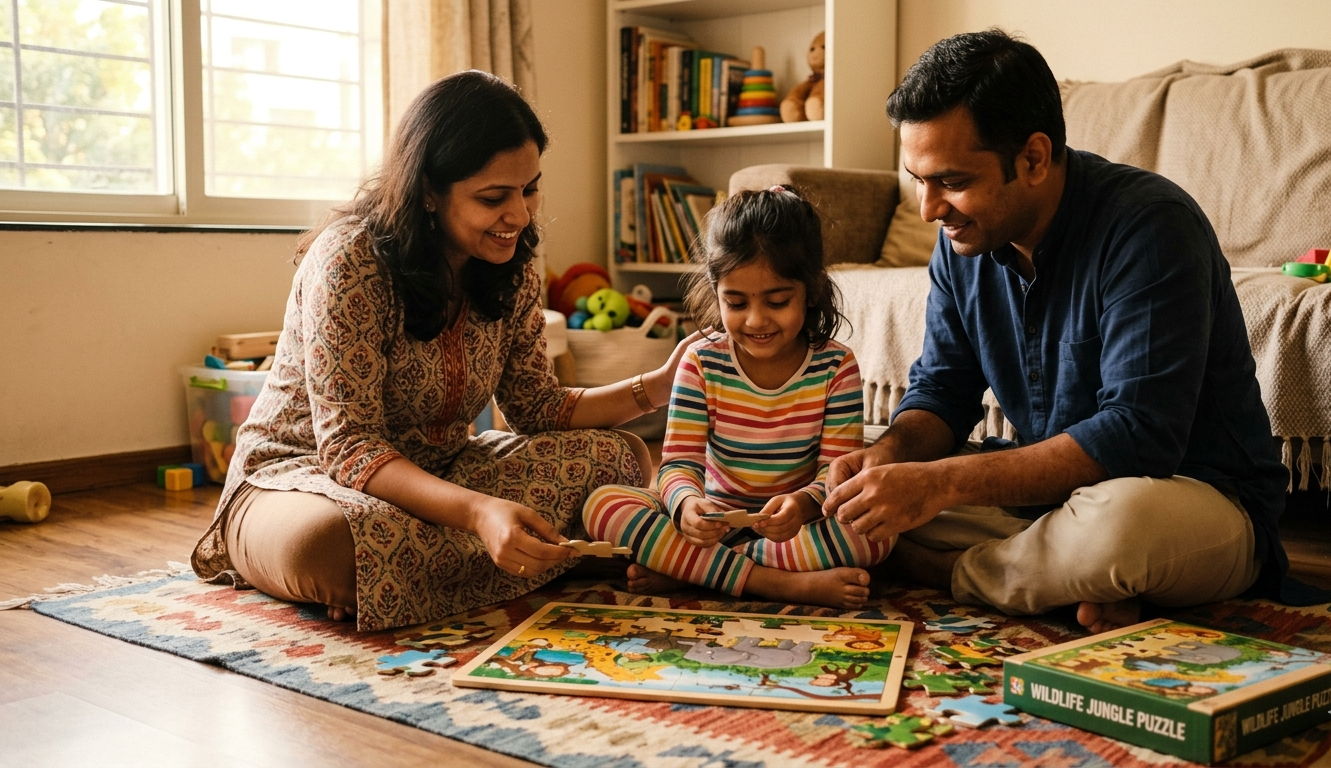 Parent supporting child